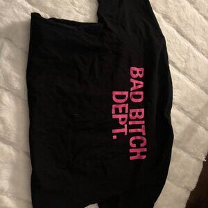 Fashion Nova Women's Black and Pink T-shirt